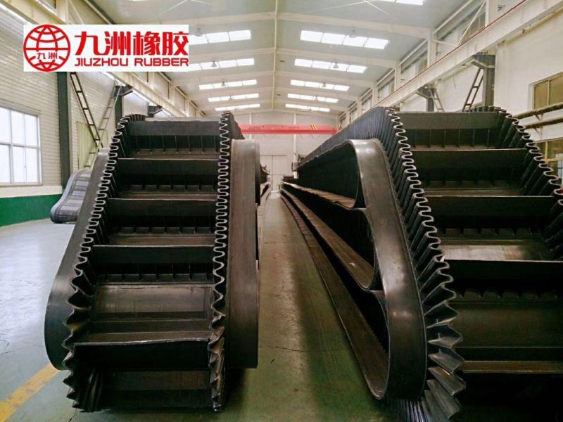 Inclined Sidewall Corrugated Rubber Conveyor Belt