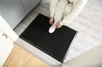 Commercial Durable Heavy Duty Pronged Brushing Clean Fingertip Outdoor Rubber Scraper Entrance Door Mat