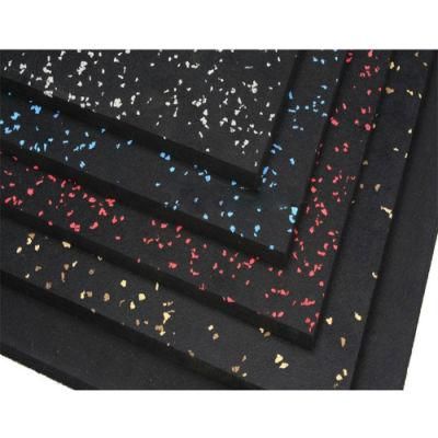 Noise Reduction Gym Rubber Floor Tiles 1mx1mx15mm Rubber Gym Floors