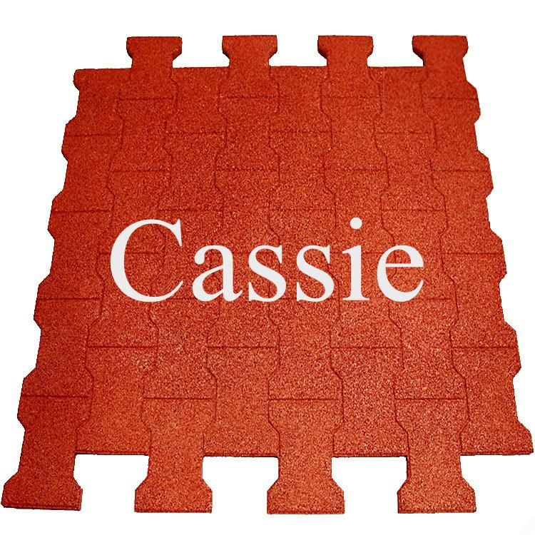 Interlocking Recycle Rubber Tile/Colorful Rubber Paver