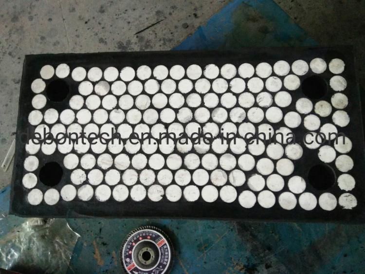 Conveyor Chute Alumina Ceramic Rubber Liner Backed Plate