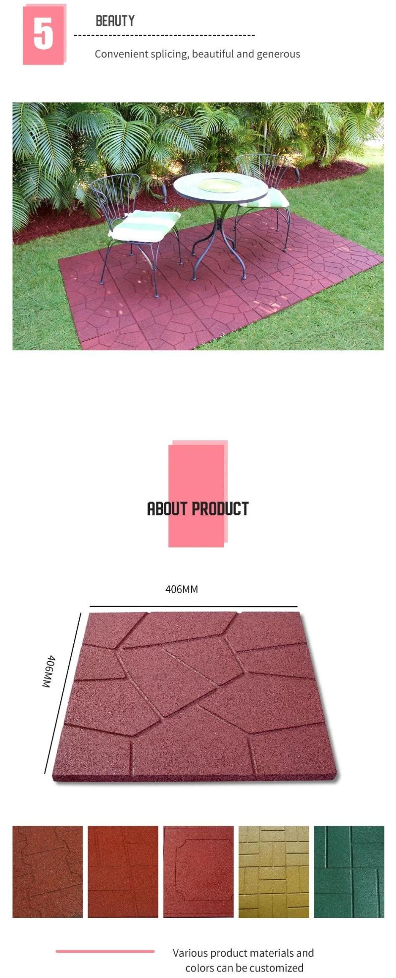 Top-Brick Rubber Tile Rubber Flooring Mats