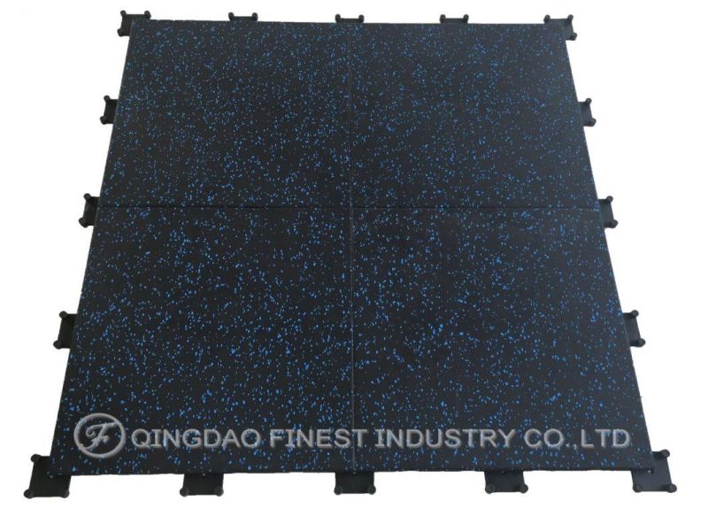 Best Quality China Factory Compound Premium Gym Rubber Flooring with Clips Rubber Mat Rubber Tile