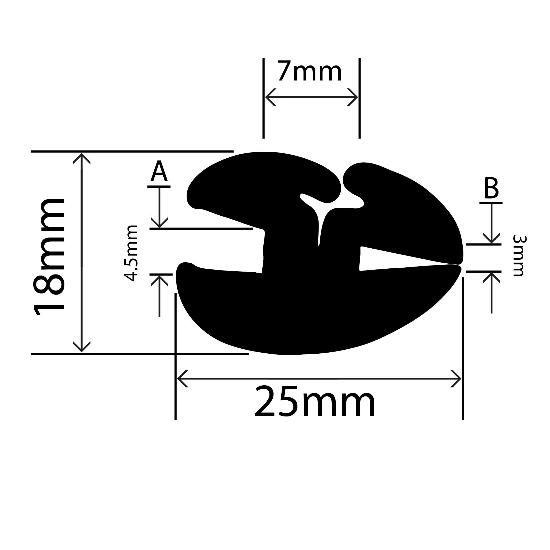 Rainproof Auto Windshield Glazing Rubber Seal Strip