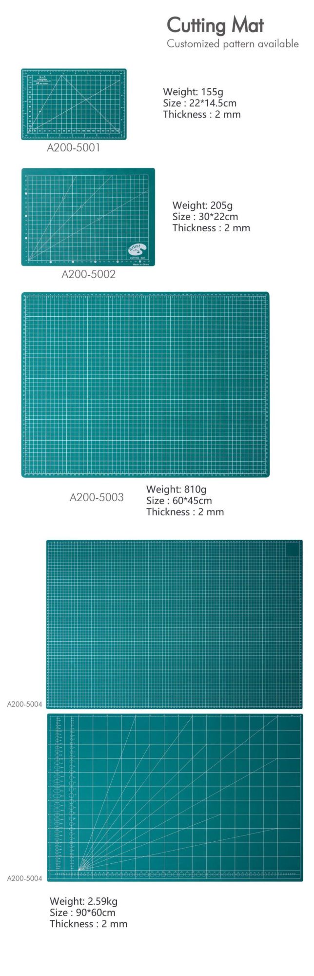 Double Sided Fabric Rotary Self Healing Cutting Mat Cutomized