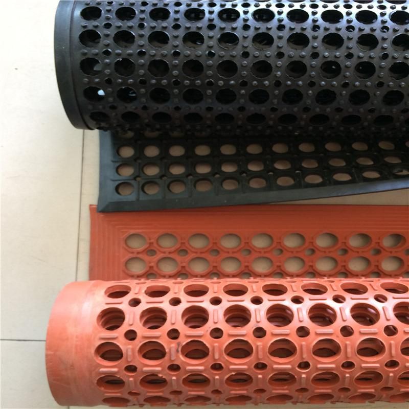 Anti Fatigue Workplace Flooring Water Drainage Rubber Kitchen Mat
