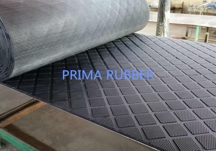 Professional Manufacturer of Various Ribbed Rubber Mat in China 3mm~12mm Thickness