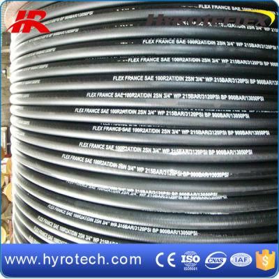 NBR Rubber Smooth Surface Hydraulic Hose R2at/2sn