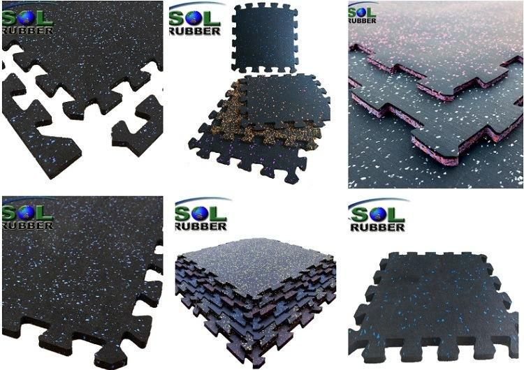 8mm Unique Design Wholesale Interlock Gym Fitness Rubber Flooring