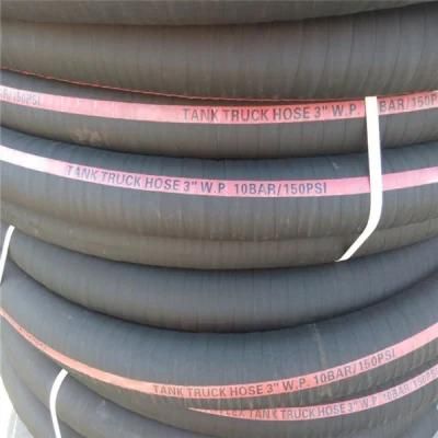 Industrial Petroleum Tank Truck Oil Suction &amp; Delievery Rubber Hose 10bar/150psi