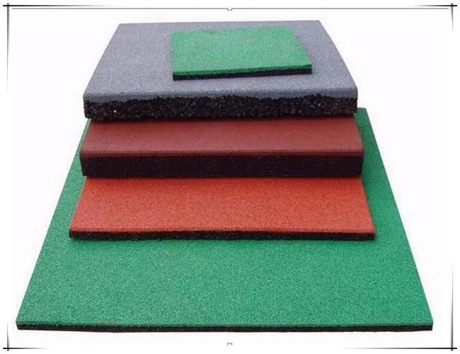 Exterior Playground Rubber Flooring Tiles, Gym Rubber Mat