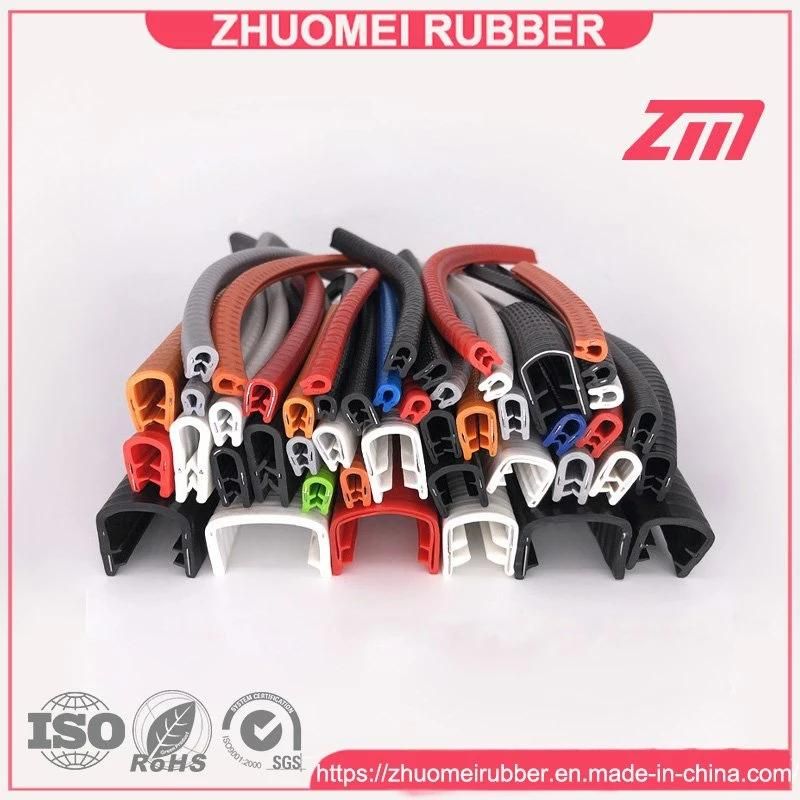 Small Size Flexible PVC Rubber Seal Strip Metal Clips