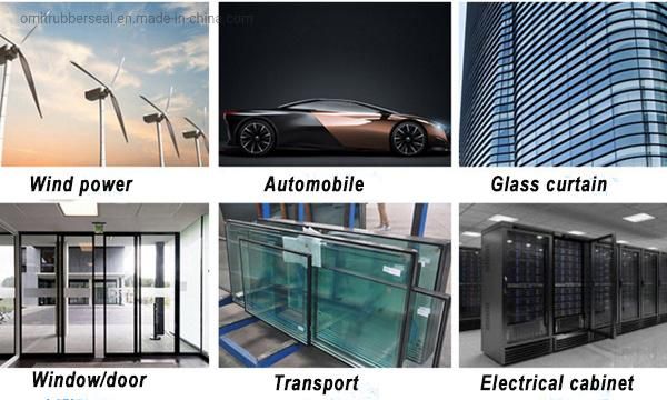 Auto Car Glass Silicone FKM EPDM NBR Weather Stripping Curtain Wall Flexible Seal Profile CR Rubber Extrusion Seals