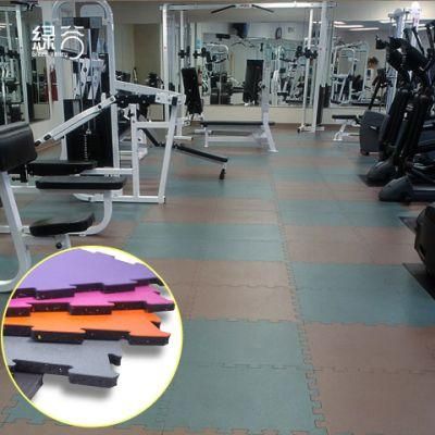 Interlocking EPDM Fitness Rubber Floor Tiles, Protective Flooring Mat for Exercise Equipment