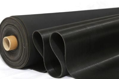 China Manufacturer Fine Ribbed Rubber Sheet Mat