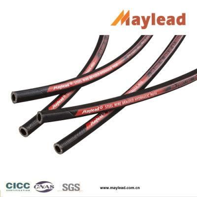 3/8&quot; Inch High Pressure Steel Wire Braided Rubber Hose Hydraulic Oil Hose En857 1sc 1001