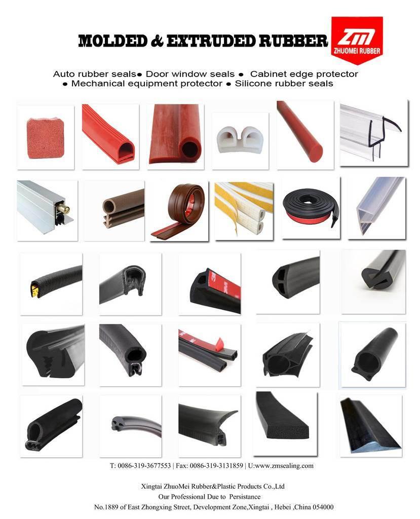 Side Bulb Rubber Door Seal with Metal Clips