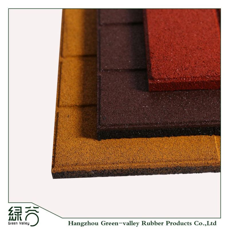 Outdoor Rubber Tiles Rubber Mats Flooring for Garden Walkway