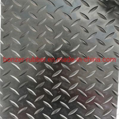 High Quality Non Slip Diamond Pattern Willow Leaf Rubber Sheet with Competitive Price