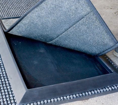 Dual Purpose Rubber Disinfectant Mat
