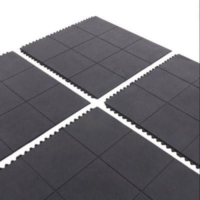Gym Floor Mat with Interlocking Jigsaw Rubber Anti Fatigue Mat