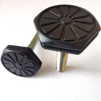 Adjustable Anti-Slip Metal Bonded Accessories Rubber Bumper Foot for Washer / Refrigerator / Air Conditioning