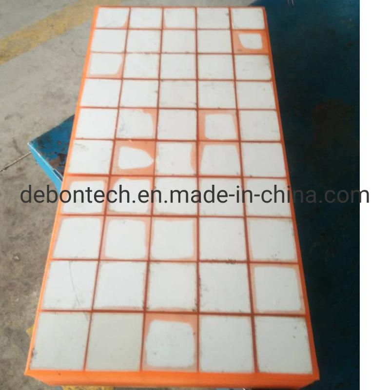 Rubber Embedded Ceramic Polyurethane Wear Liner for Chutes