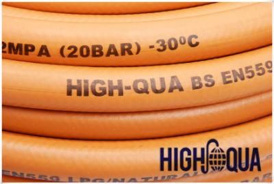 Orange Cover, Smooth Fabric Braided Flexible Gas Hose En559 LPG Hose