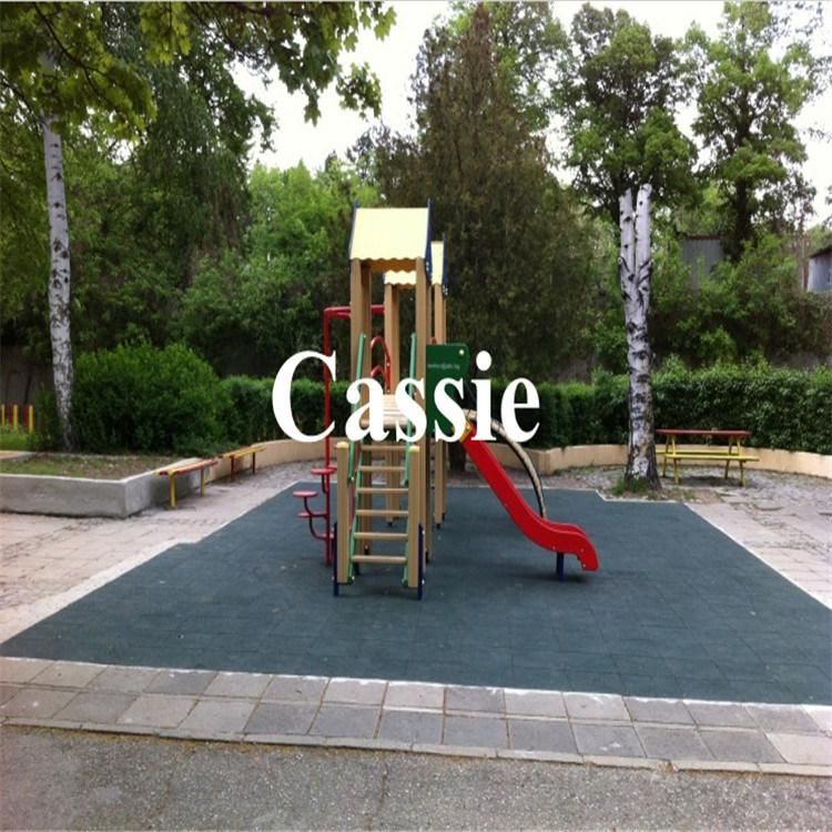 Gym Rubber Flooring Tile/ Kindergarten Square Rubber Mat