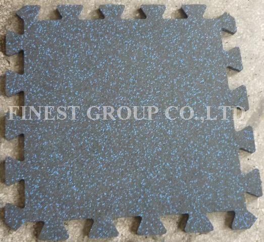 Gym Flooring 20" X20" Acoustic Underlayer Interlocking Gym Rubber Tile