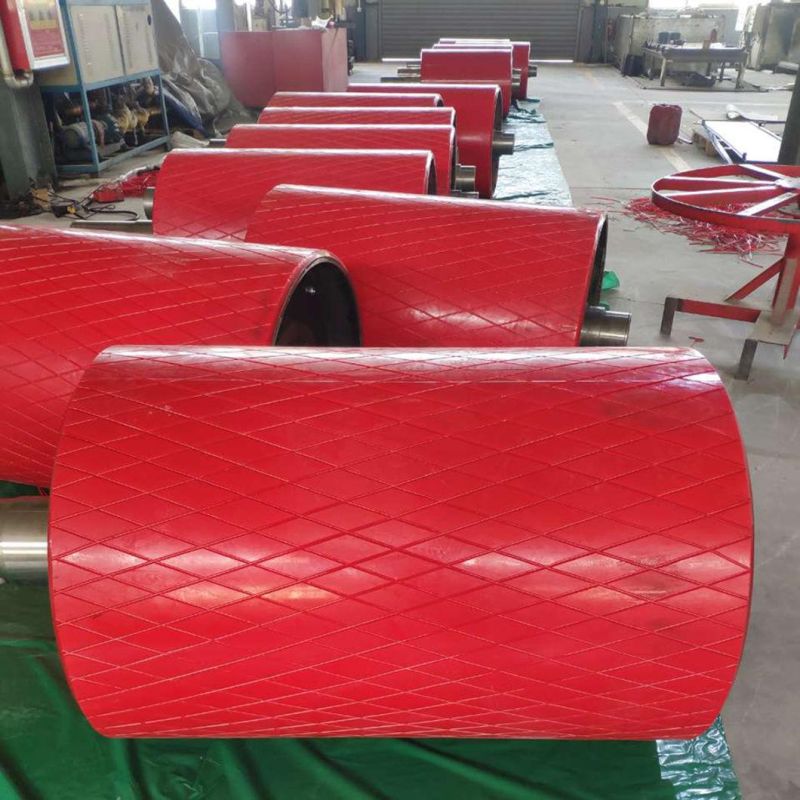 Conveyor Pulley Lagging Small Diamond Groove with Bonding Layer