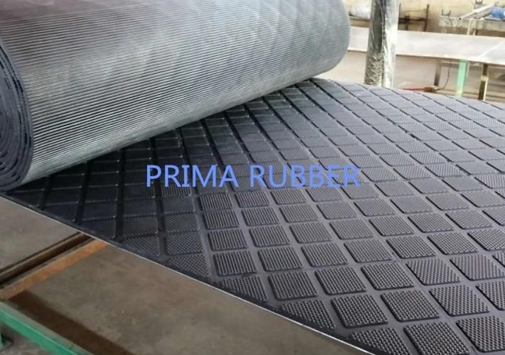 Wide Broad Ribbed Rubber Mat Thickness From 3mm to 12mm China Manufacturer