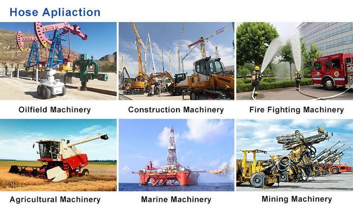 Fire - Resistant SAE100r12 Flexible Rubber Hydraulic Hoses