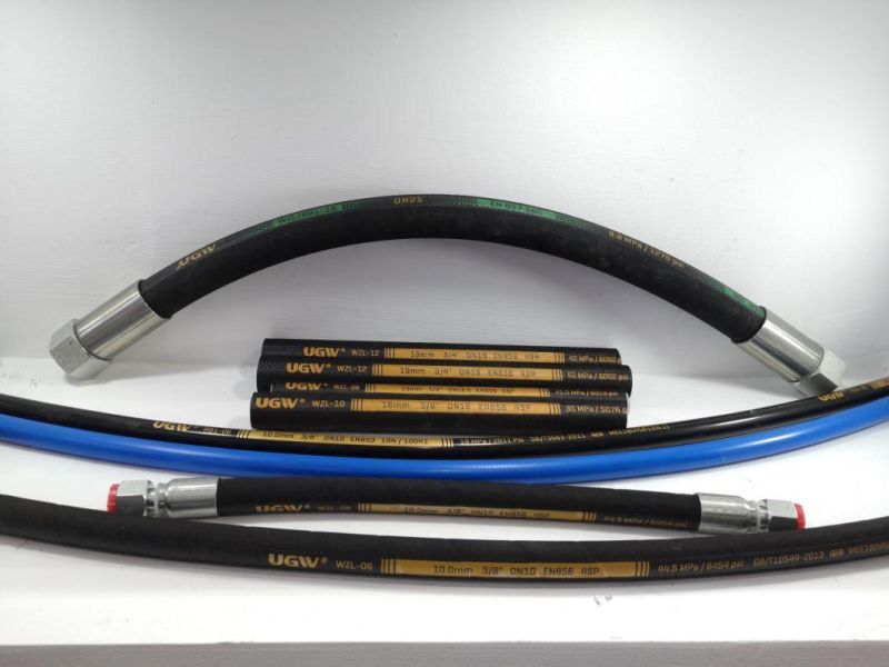 4 Steel Wire Spiral Hose En856 Rubber Hydraulic Hose Pipe