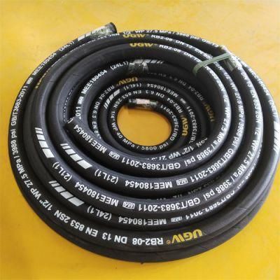 3/8 1sn Braid Hydraulic Hose Pipe SAE 100r1 En853 Pressure Industrial Hose Assembly