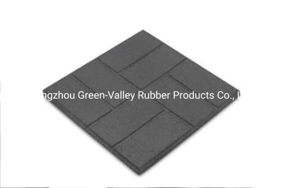 High Quality 25mm Thick Rubber Floor Tile Outdoor Recycled Rubber Floor Tile