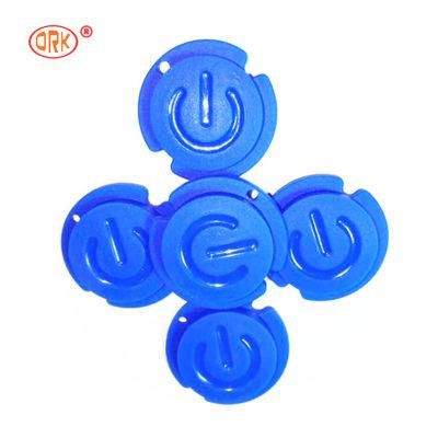 Wearable Rubber Products Blue Color Sillicone Rubber Buttons