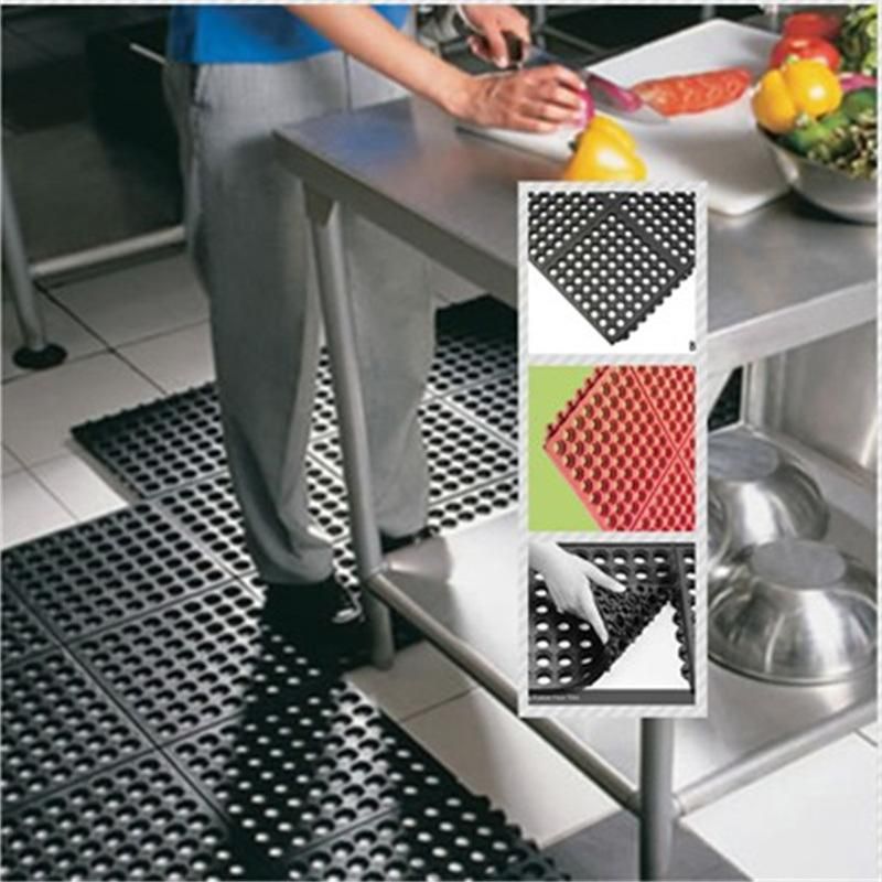 12mm Thickness Anti-Fatigue Floor Mat, Waterproof Kitchen Bar Floor Mat