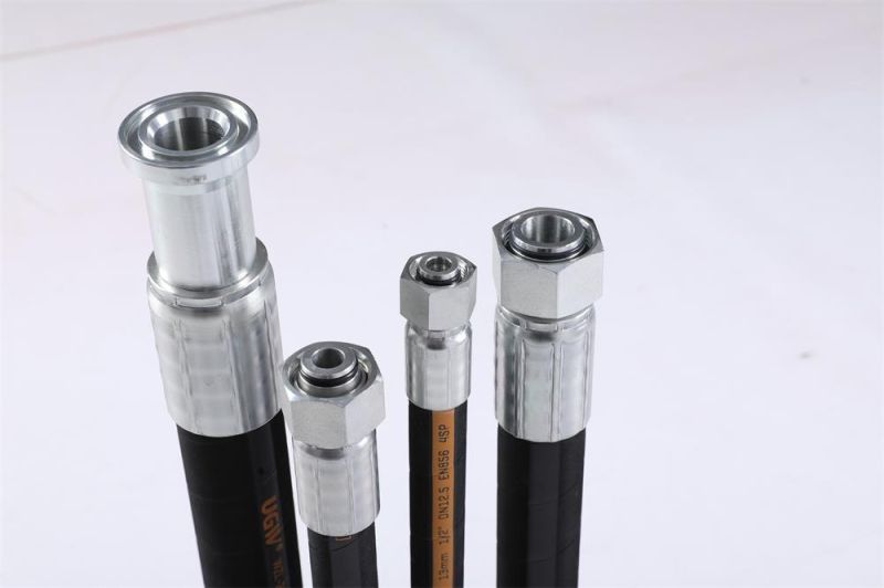 4 Steel Wire Spiral Hose En856 Rubber Hydraulic Hose Pipe