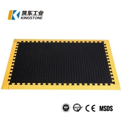 Air Grid Oil Resistance Rubber Anti Fatigue Flooring Bubble Comfortable Mat