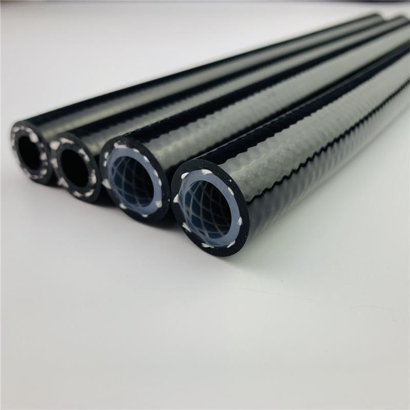 Braided Hoses Odorless Black Double Braid Reinforced Silicone Tubing
