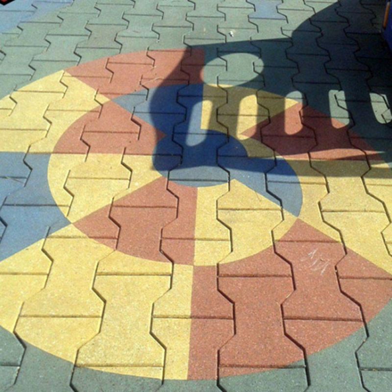 Dog Bone Outdoor Rubber Tiles Rubber Brick Road Rubber Paver