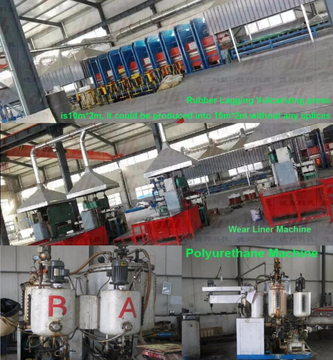 Rubber to Metal Bonding Grooved Drum Rubber Pulley Conveyor Pulley Lagging Ceramic
