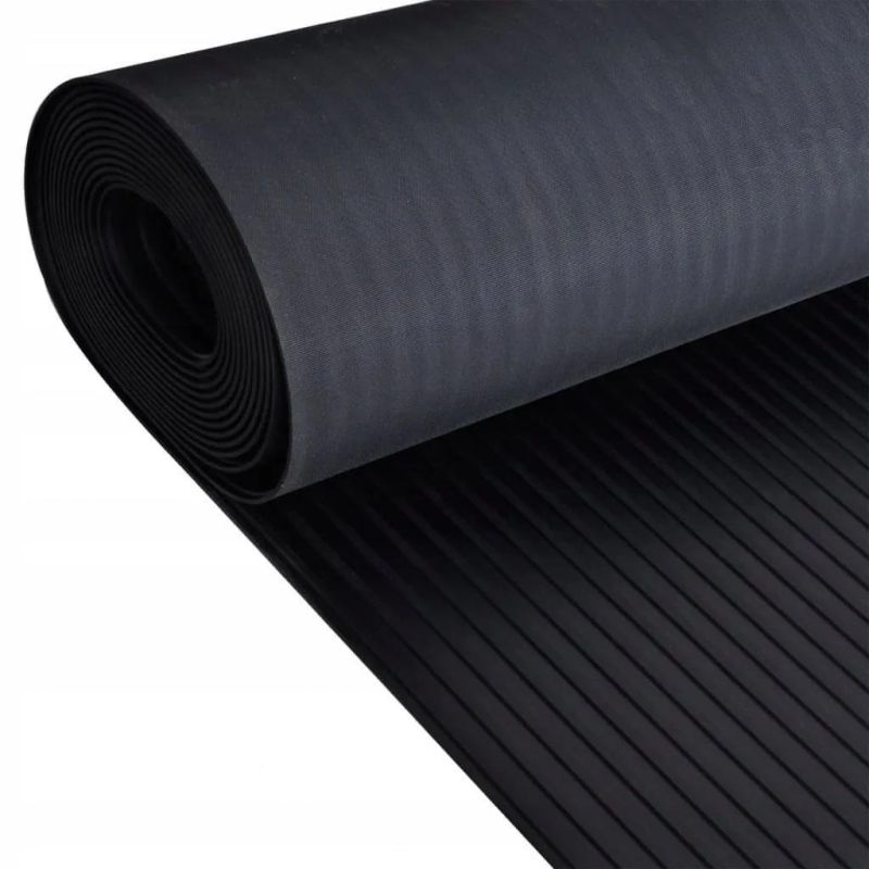 Customized Color Wide Ribbed Rubber Floor / Rubber Floor Mat / Rubber Sheet
