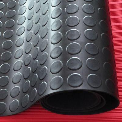 Anti Slip Coin Willow Leaves Pattern PVC Rubber Mat for Garage Workshop Flooring Mat