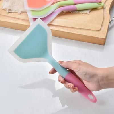 High Quality Modern Non-Stick (Stainless Steel Handle) Turner Kitchen Cooking Tools Silicone Spatula (Leakage) Shovel