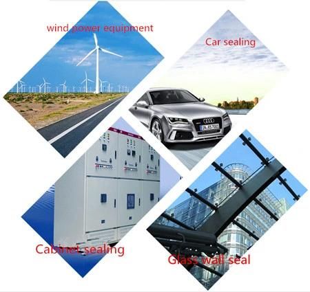 Auto EPDM Sponge and Solid Rubber Profile with Steel Belt