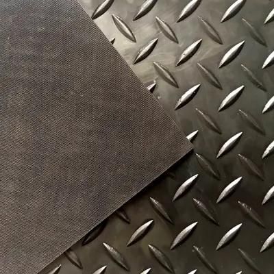 2m Width Black Conductive Layer Eco-Friendly Antistatic Diamond Rubber Floor Mat Price