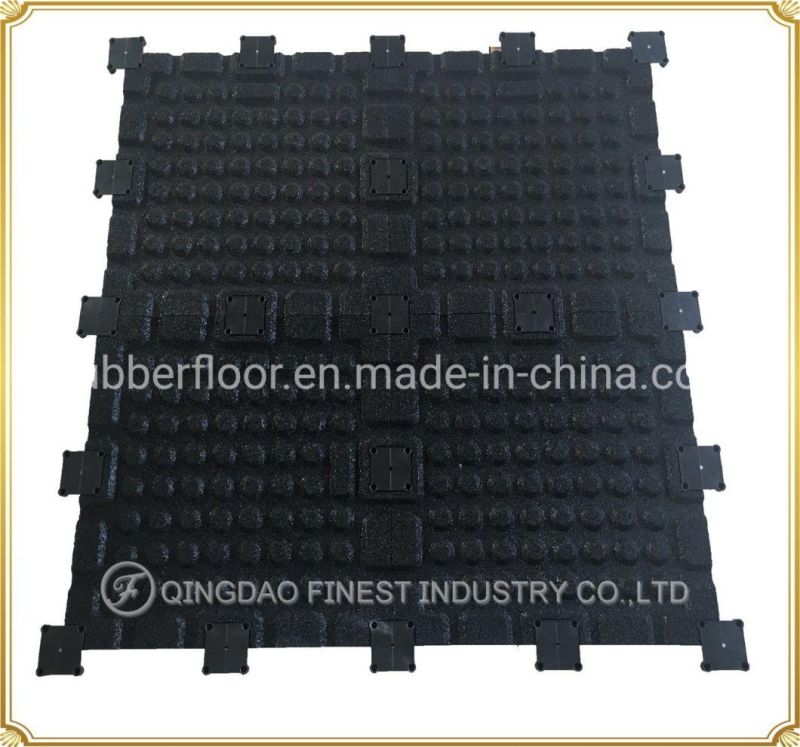 Best Quality China Factory Compound Premium Gym Rubber Flooring with Clips Rubber Mat Rubber Tile
