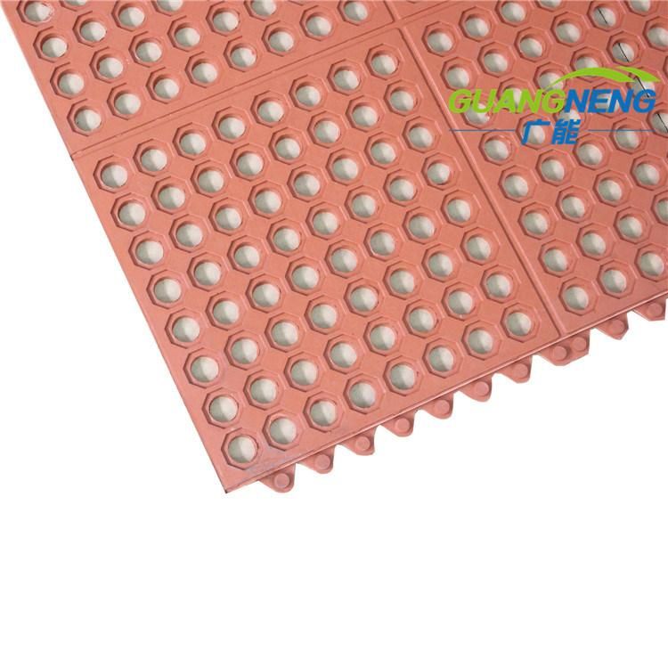 Anti-Slip and Anti-Fatigue Interlocking Porous Rubber Floor Mat